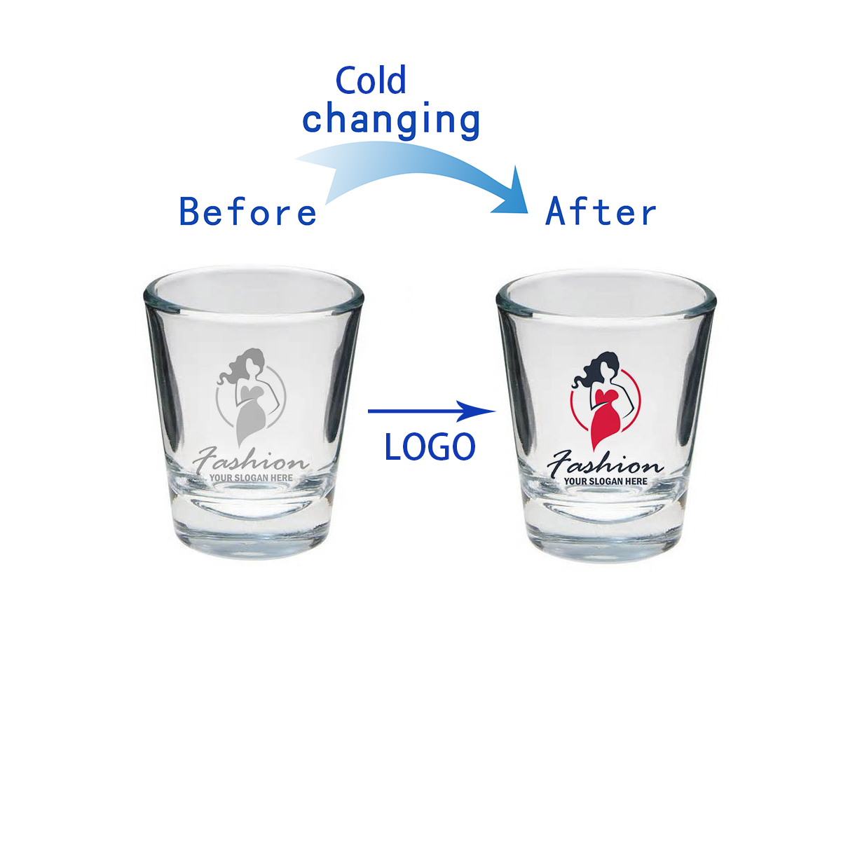 Color Changed Shot Glass 2