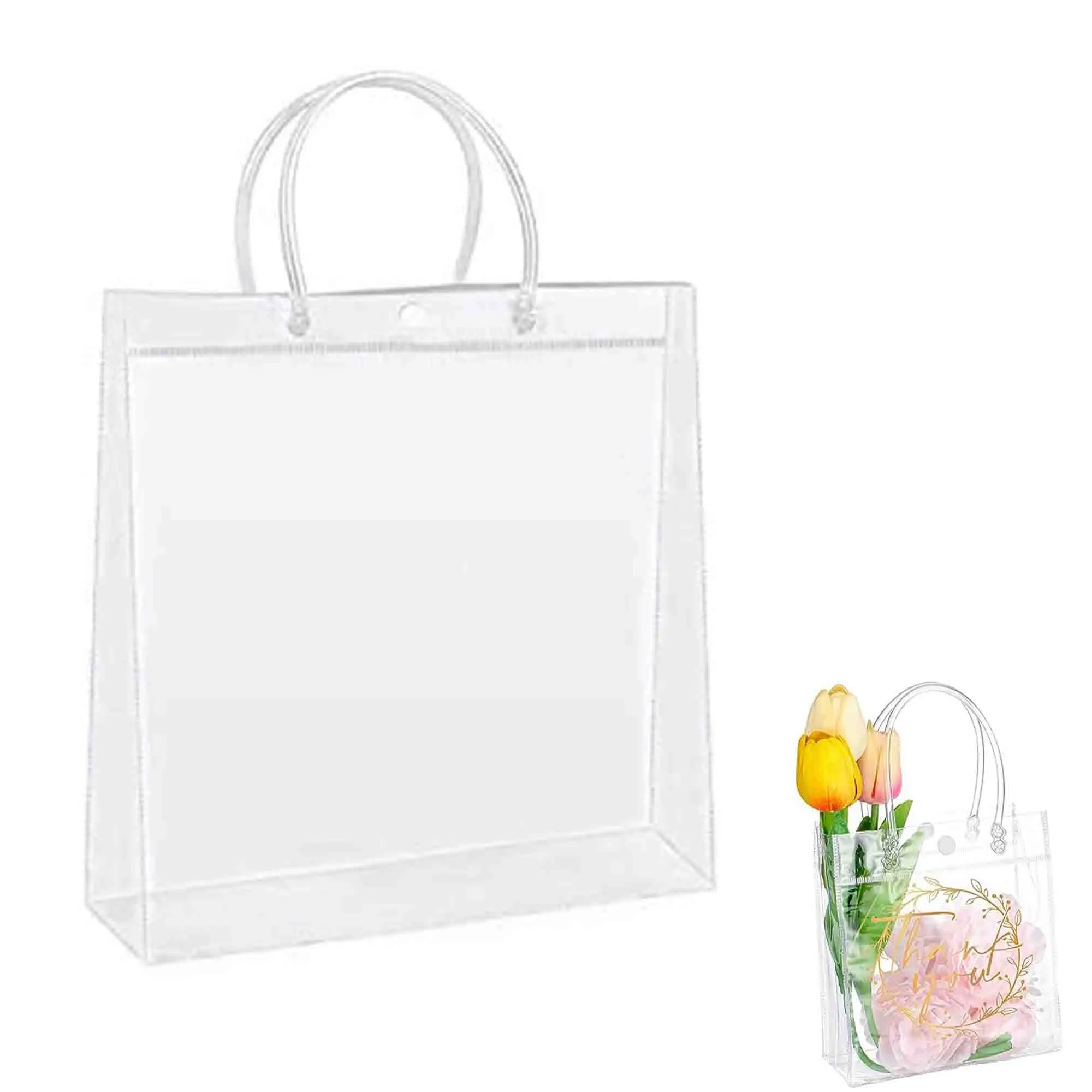 Transparent Gift Bag With Handle Can Be Reused 3