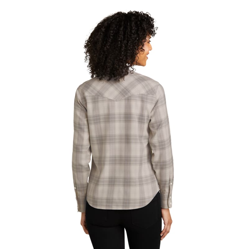 Port Authority Ladies Long Sleeve Ombre Plaid Shirt 15