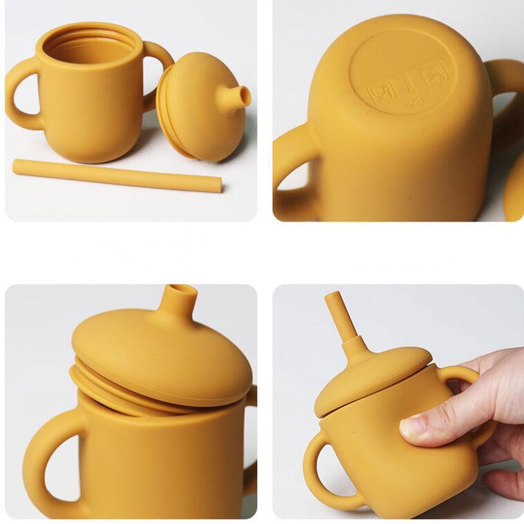 Silicone Training Cup Sippy Cup With Straw 3