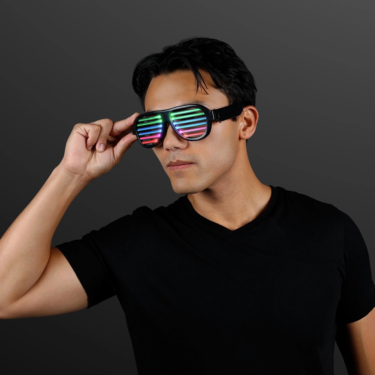 Rechargeable Sound Reactive LED Rave Glasses 3