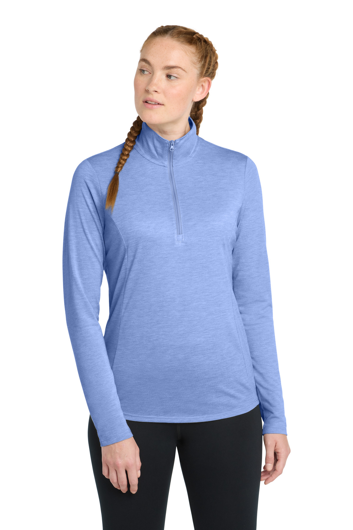 Sport-Tek Women's PosiCharge Tri-Blend Wicking 1/4-Zip Pullover. LST407 39