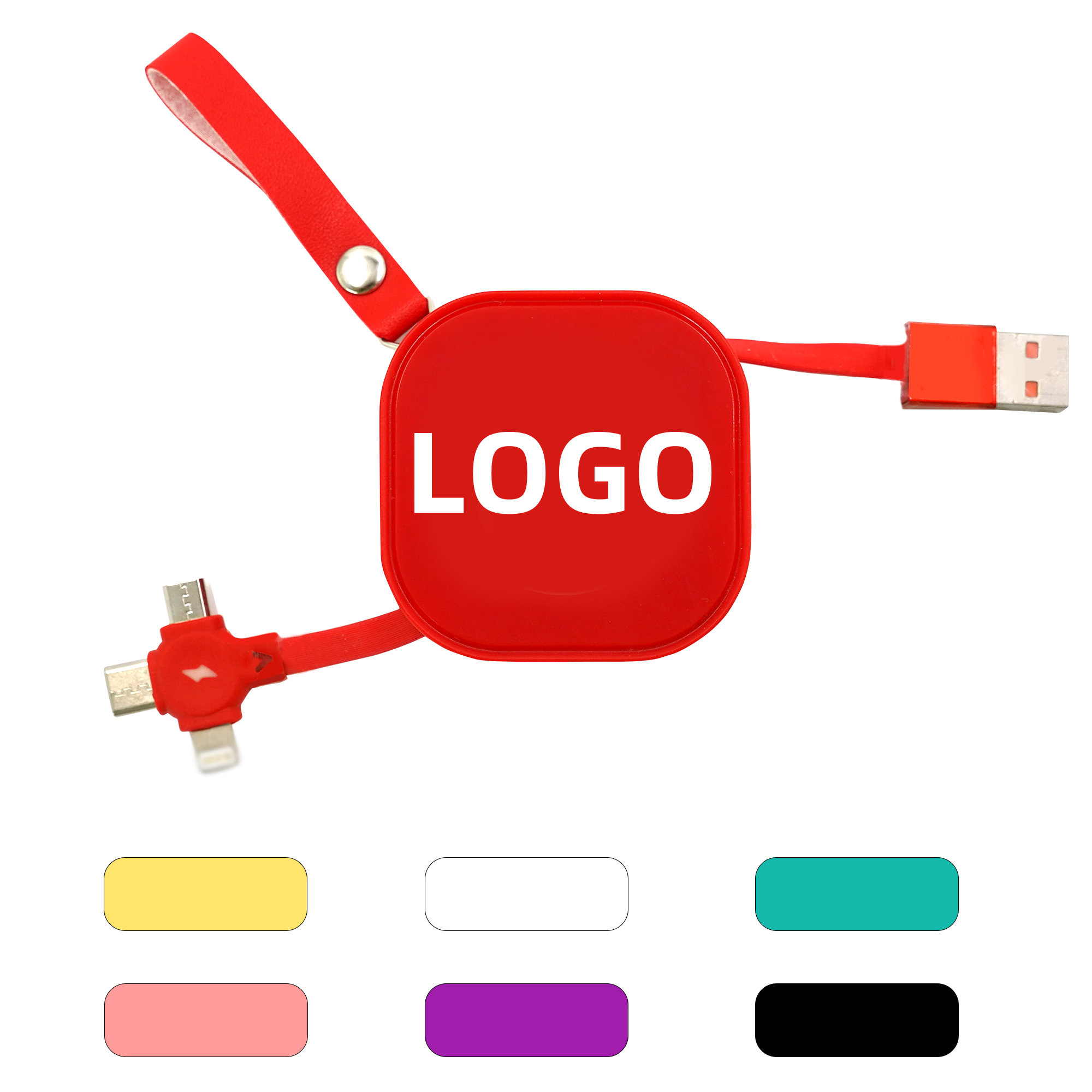 USB Retractable 3 in 1 Charging Cord Cable 2