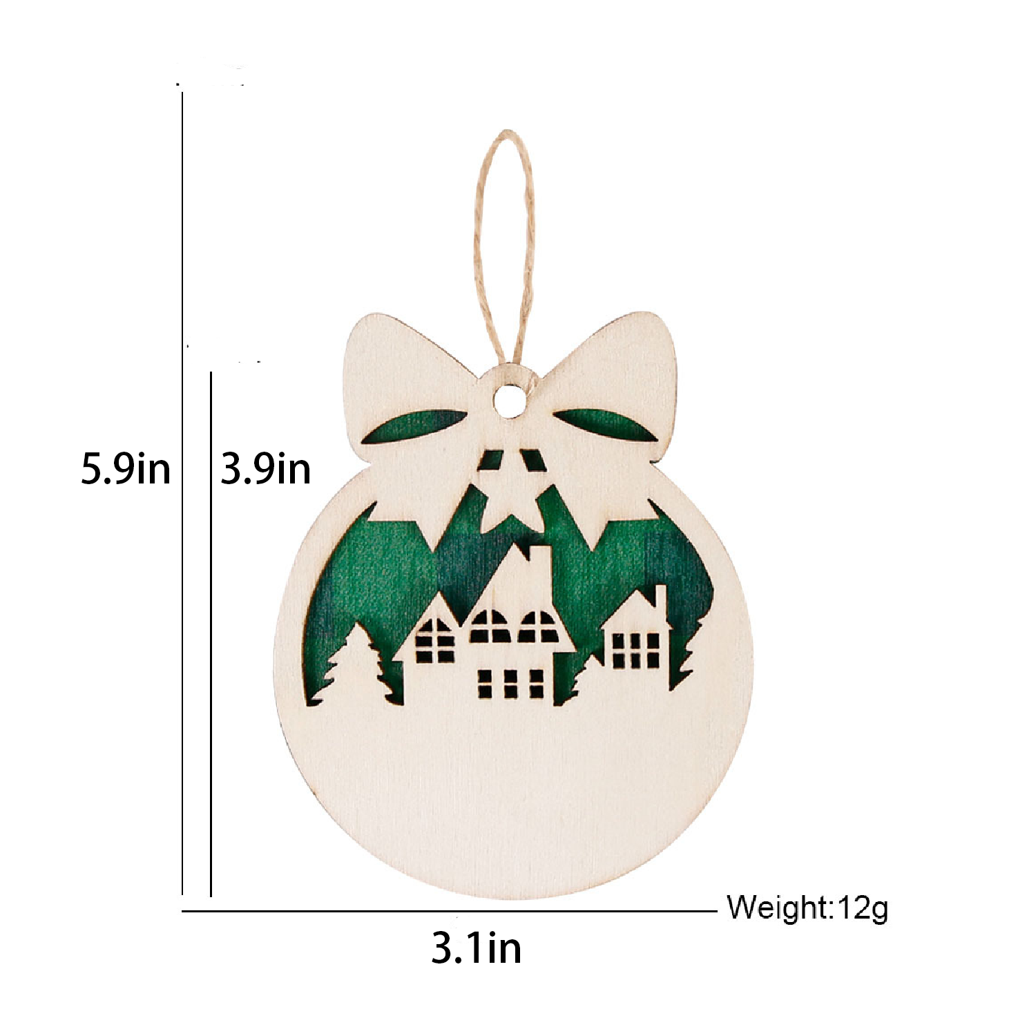 Wooden Christmas Ornament 5