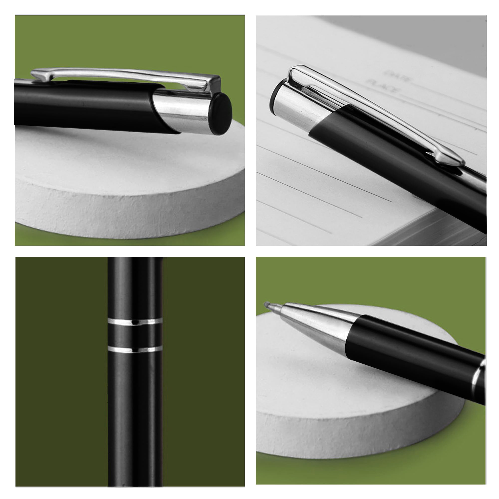 Metal Click-Action Ballpoint Pen with Smooth Refill 3