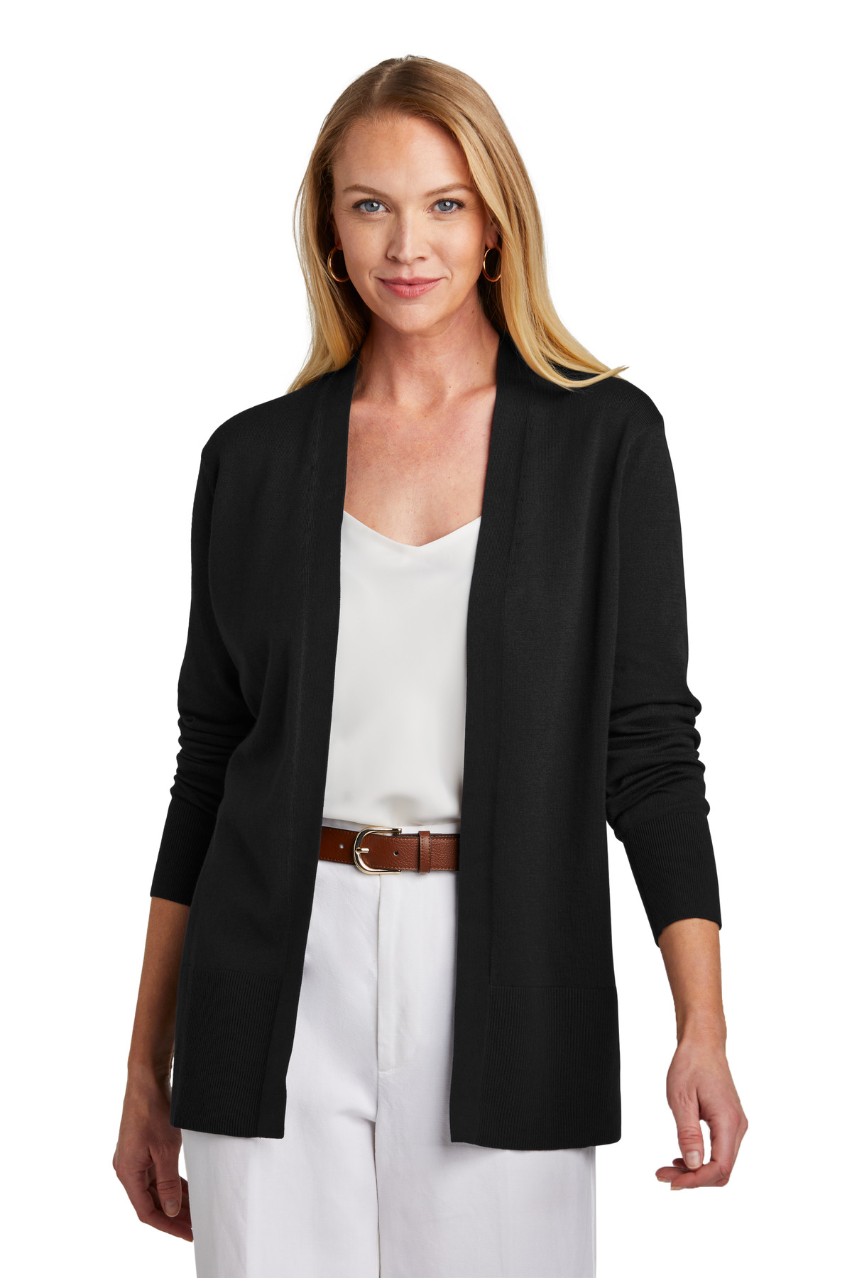 Brooks Brothers Women's Cotton Stretch Long Cardigan Sweater BB18403 1