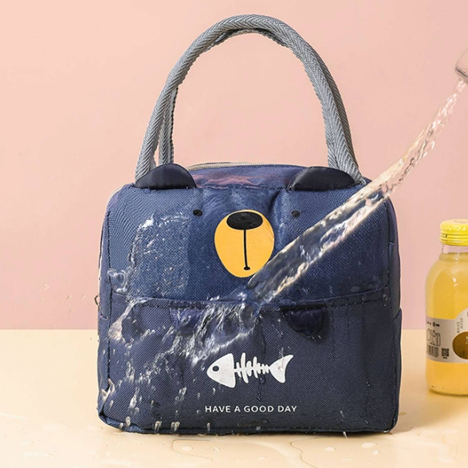 Large Capacity Portable Oxford Insulated Lunch Tote Bag 6