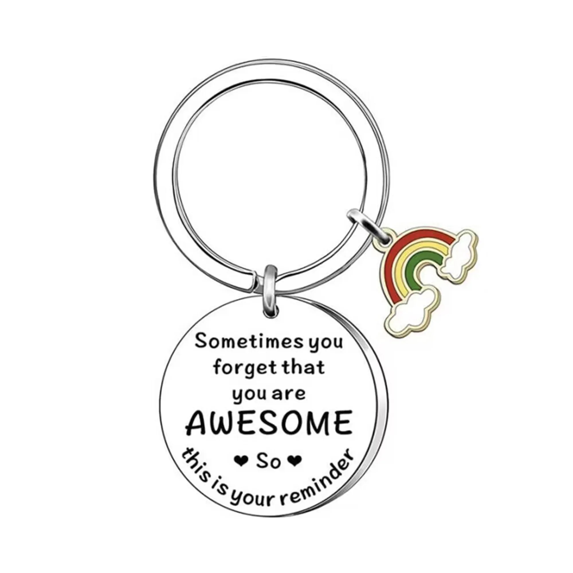 Rainbow Pendant Keychain