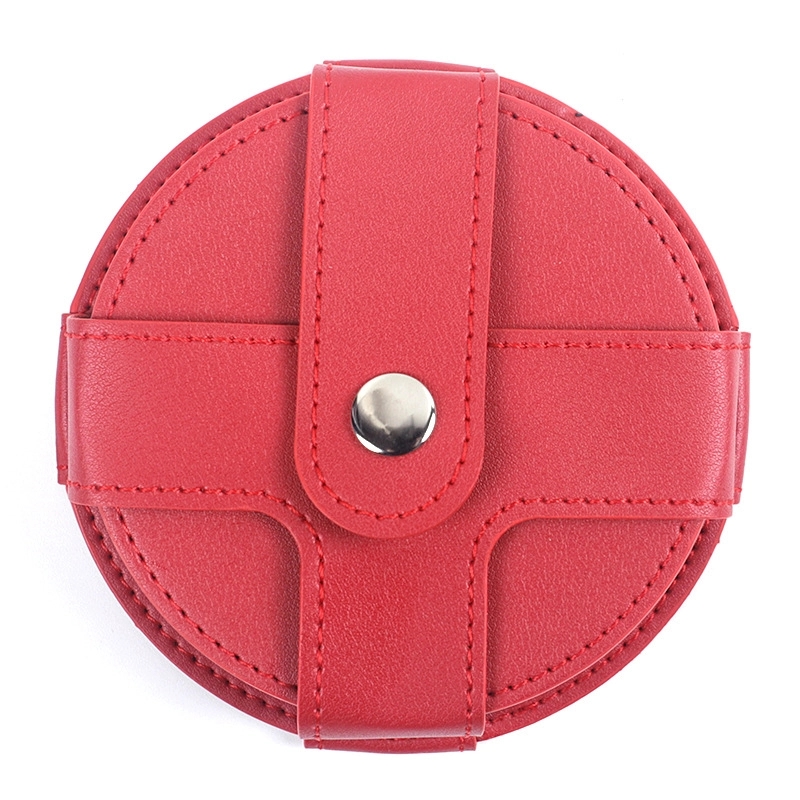 Custom 8 PCS Premium PU Leather Drink Coasters with Holder 7