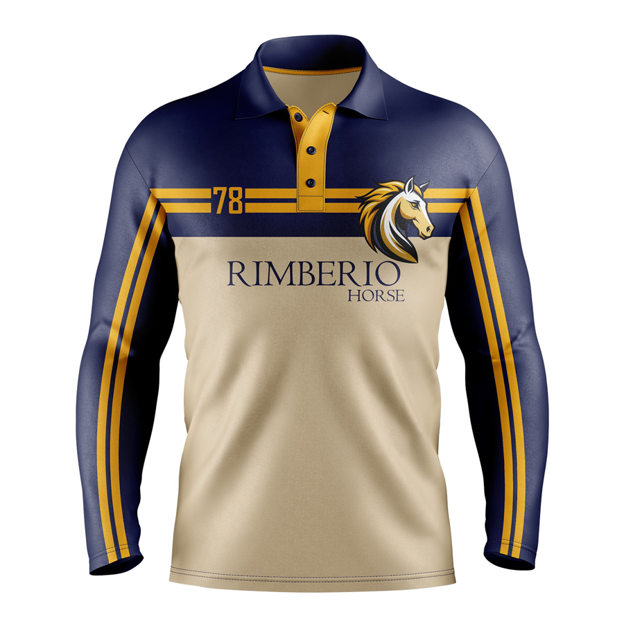 Sublimation Long Sleeve Polo - 180G Silk-Feel Interlock - Men, Women, Kids 2