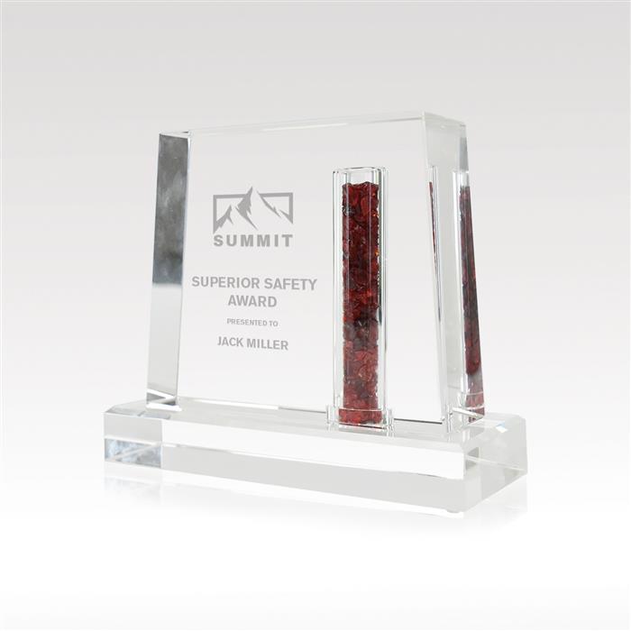 Vault Crystal Award - Customizable Encased Design 6