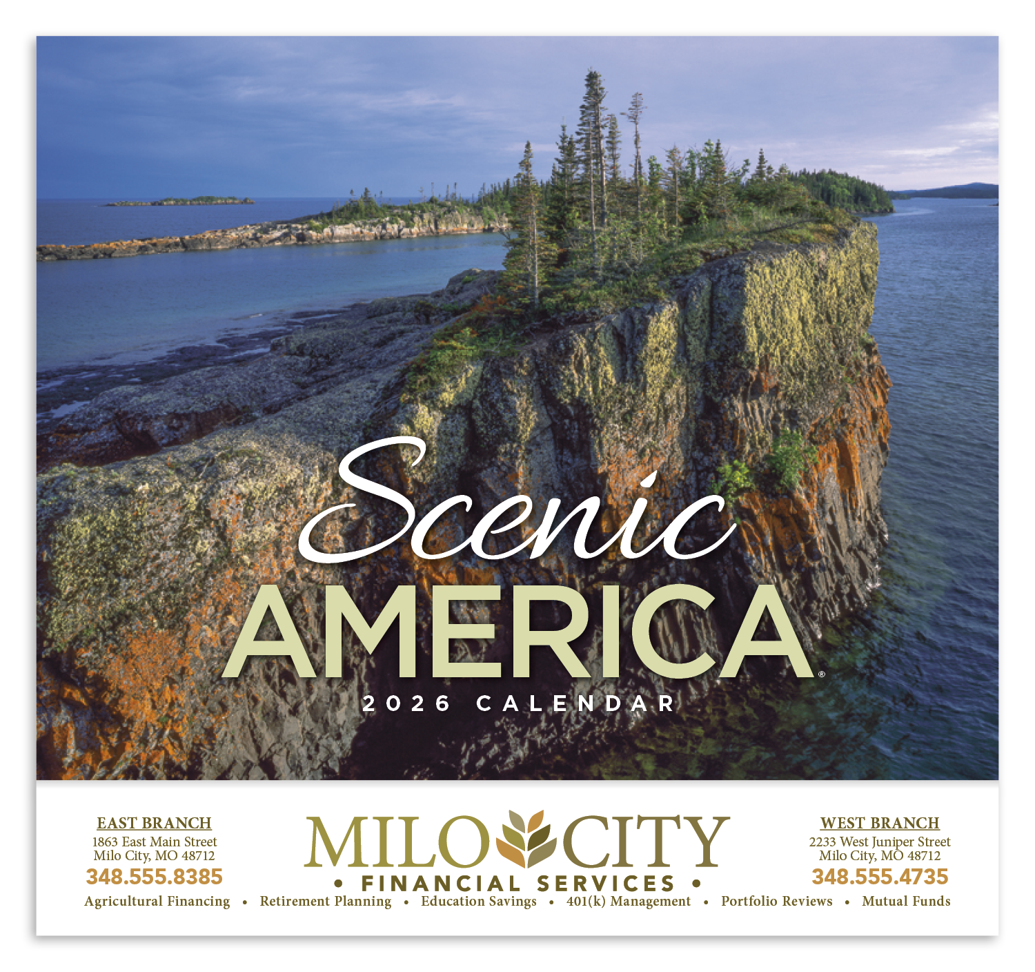 HotLine® Products Scenic America® Appointment Calendar - Stapled 50