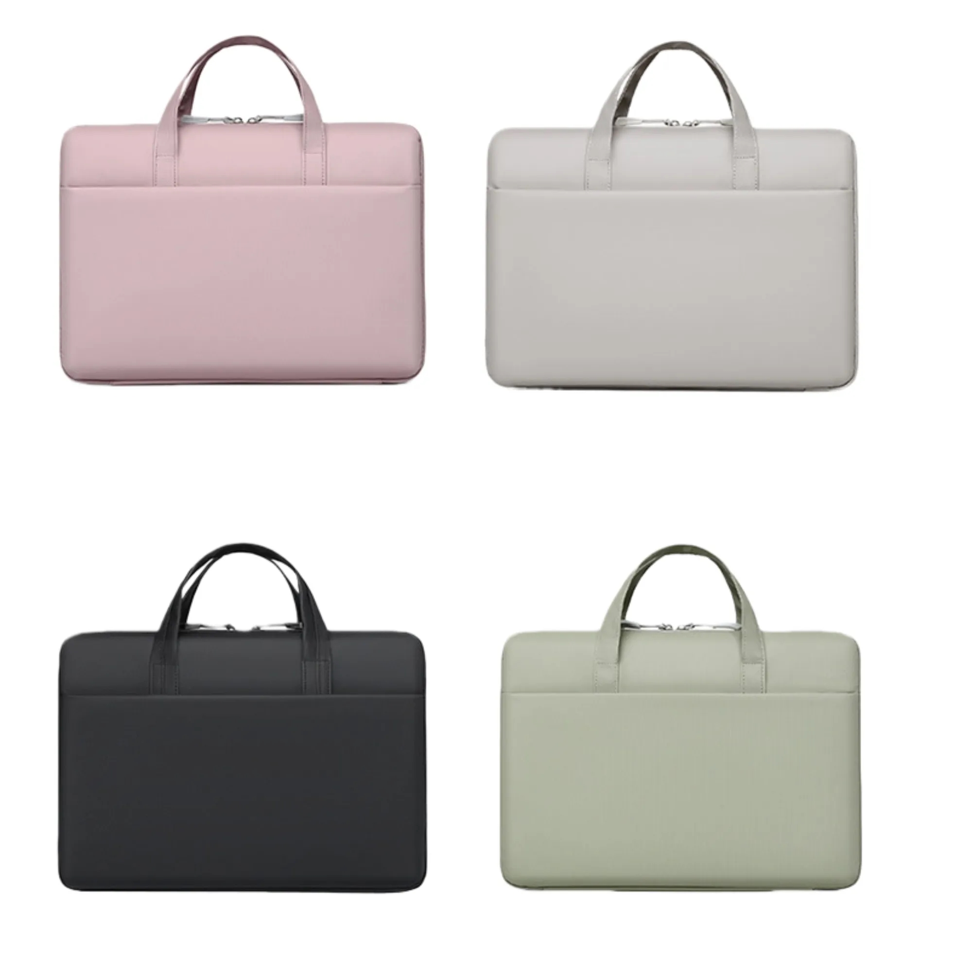 14inch Leather Laptop Sleeve Case Briefcase Bag With Zipper 2