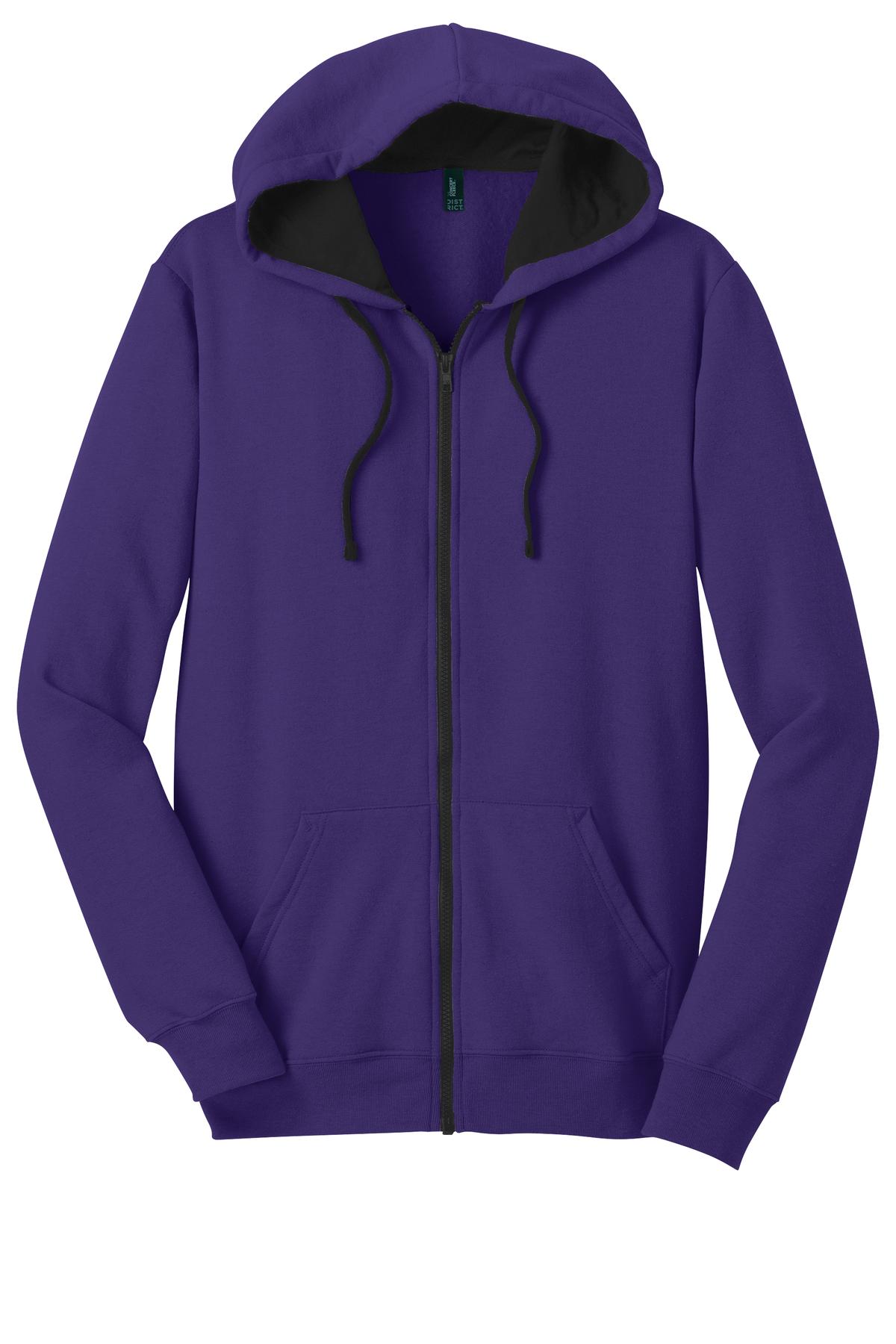 District The Concert Fleece Full-Zip Hoodie. DT800, custom hoodie or sweatshirt with logo imprint 14