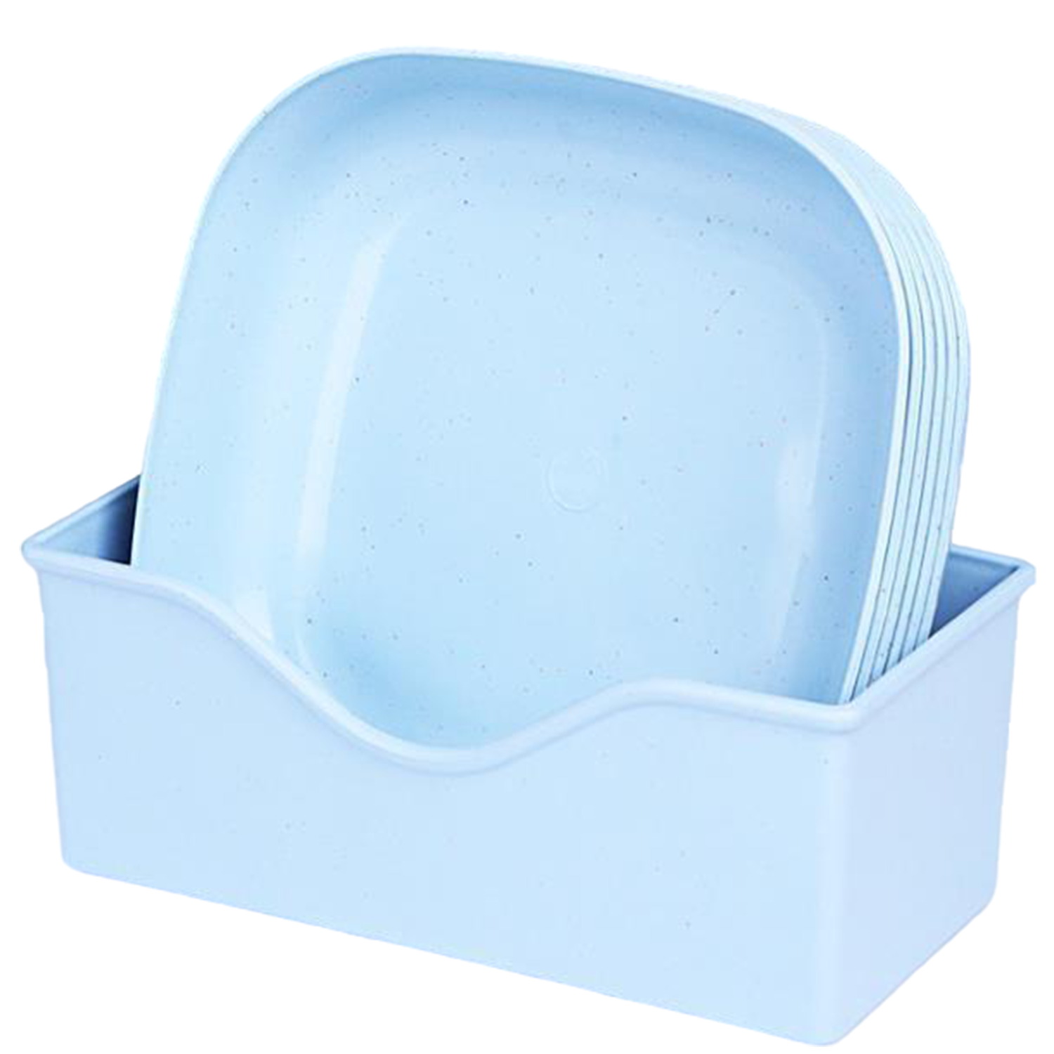 10 Pcs Stackable Plastic Dinner Plates w/ Base 3