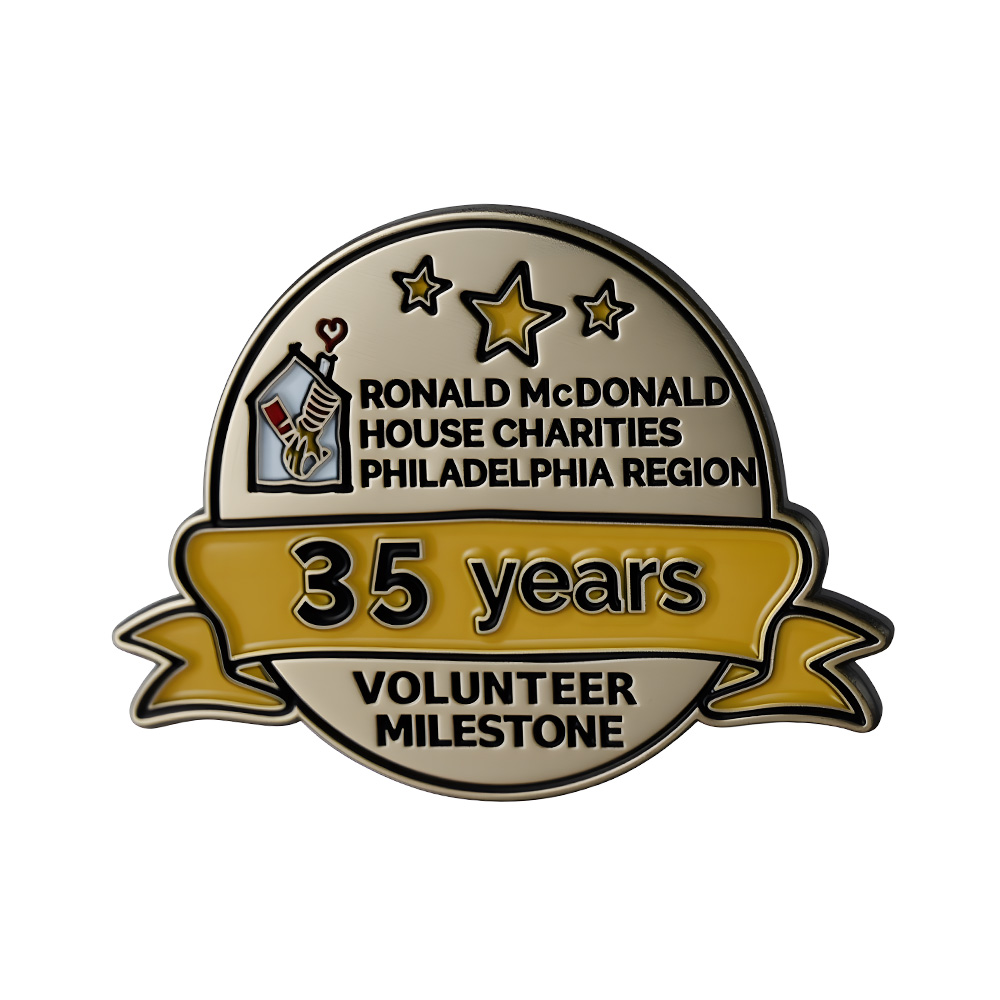 Year of Service Soft Enamel Lapel Pins 0.5" 9