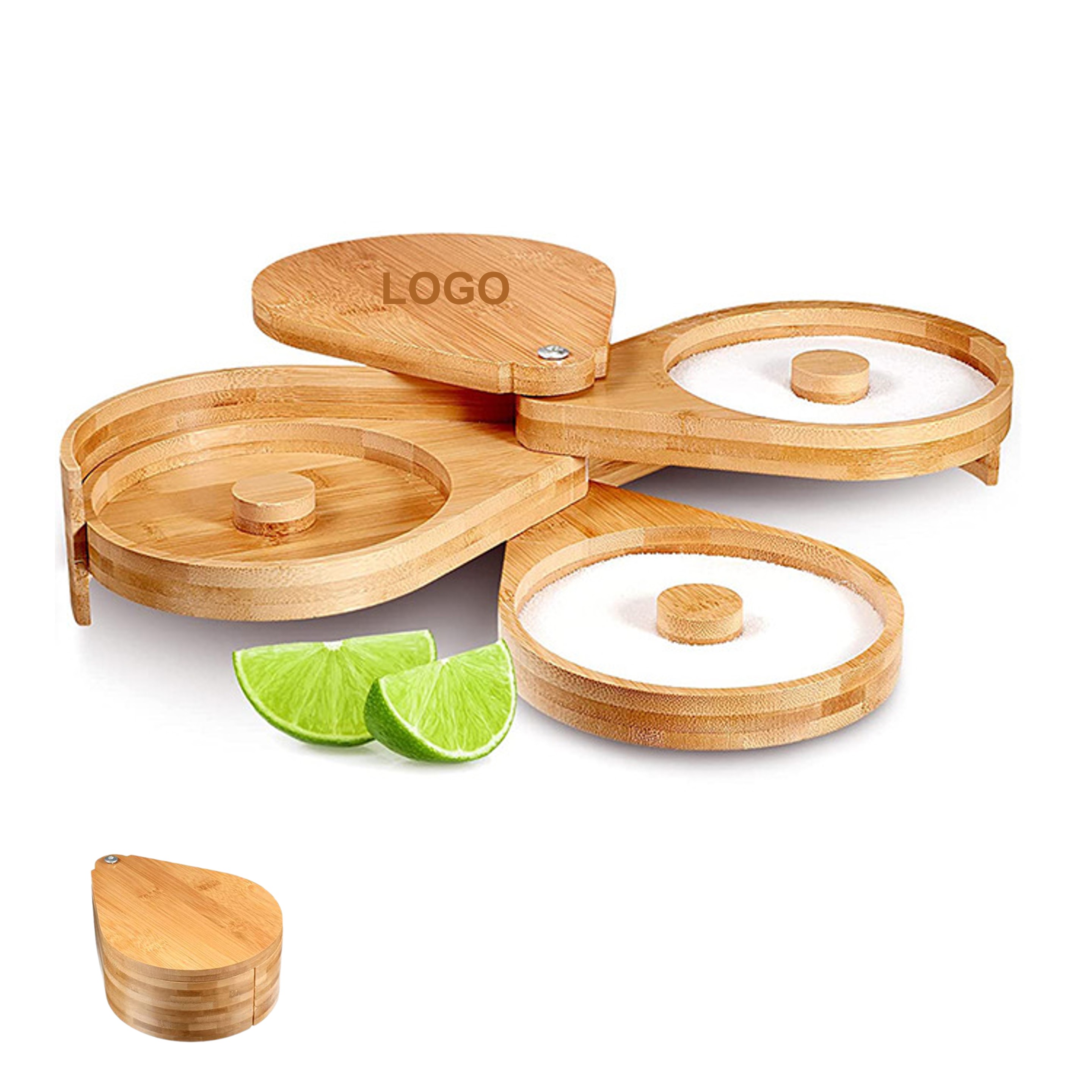 3 Tier Bar Glass Rimmer Bamboo (direct import) 2