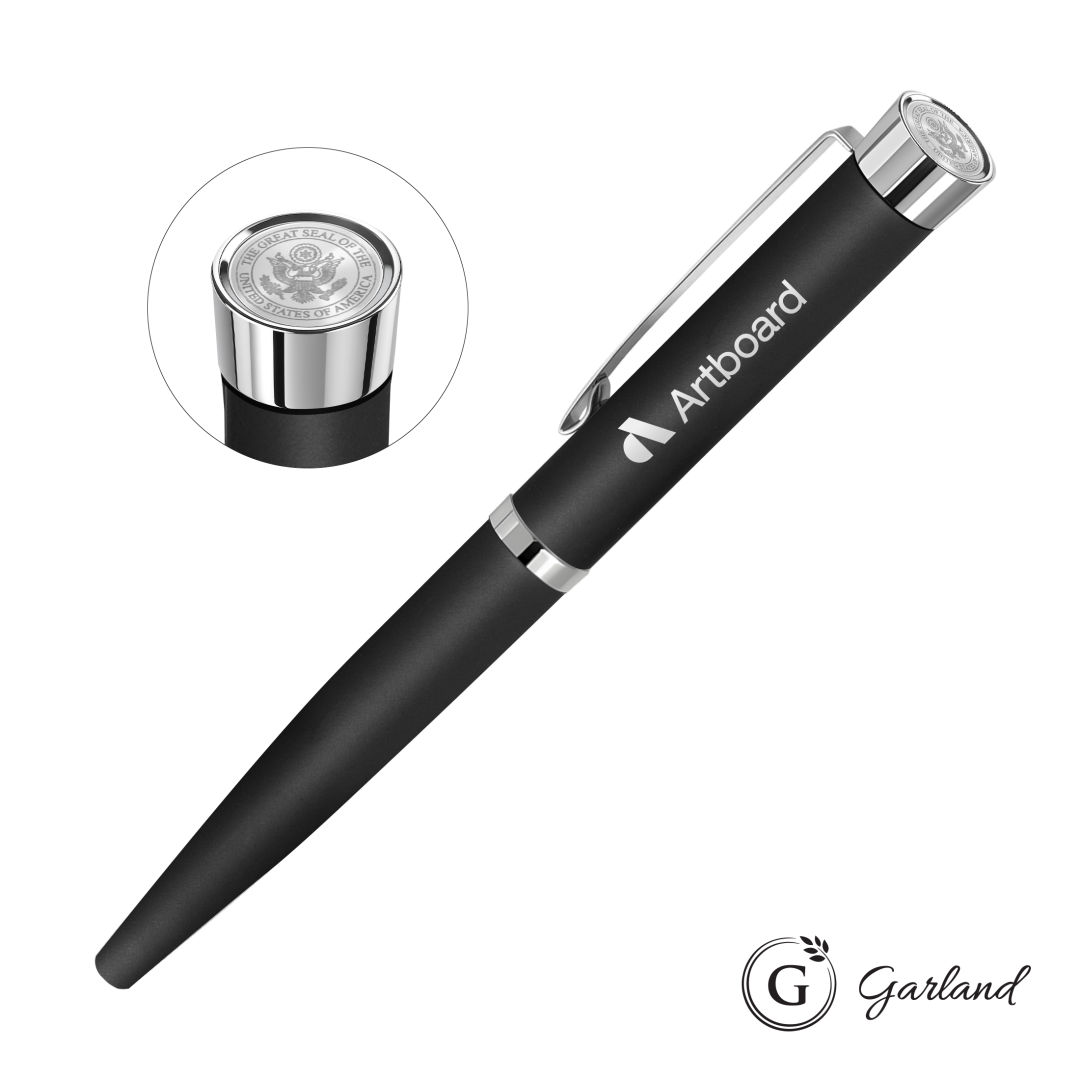 Garland® Executive Color Custom Emblem Rollerball Pen-Chrome