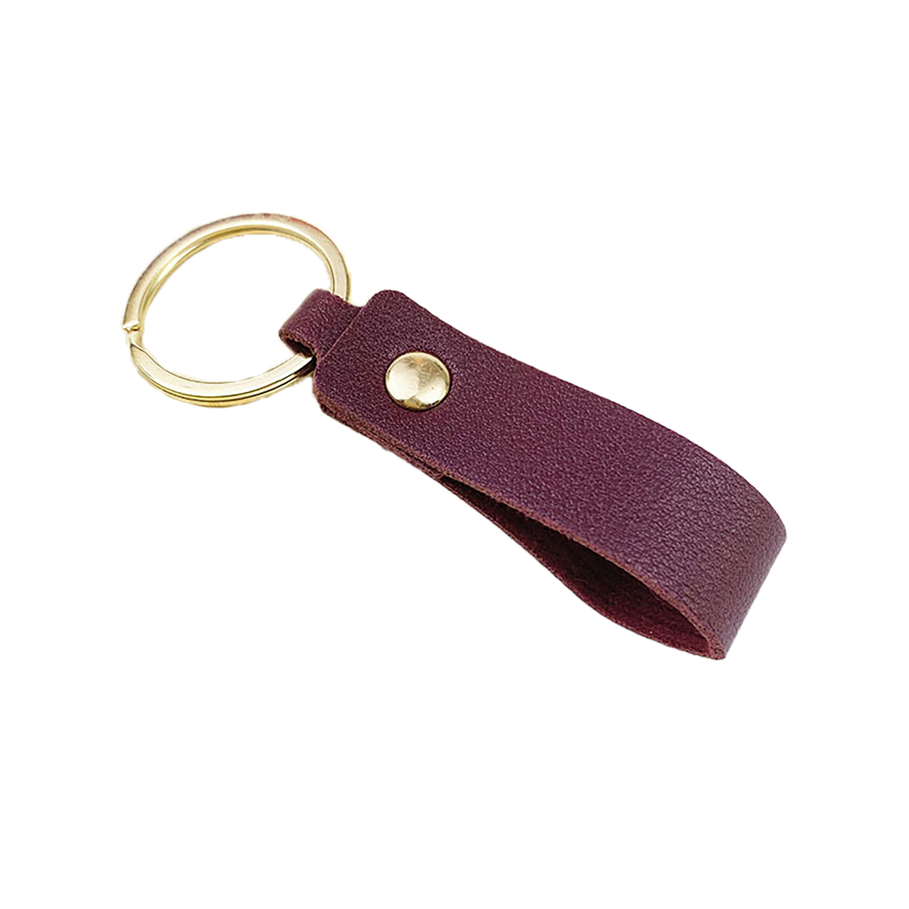 Leather Solid Color Keychains 4