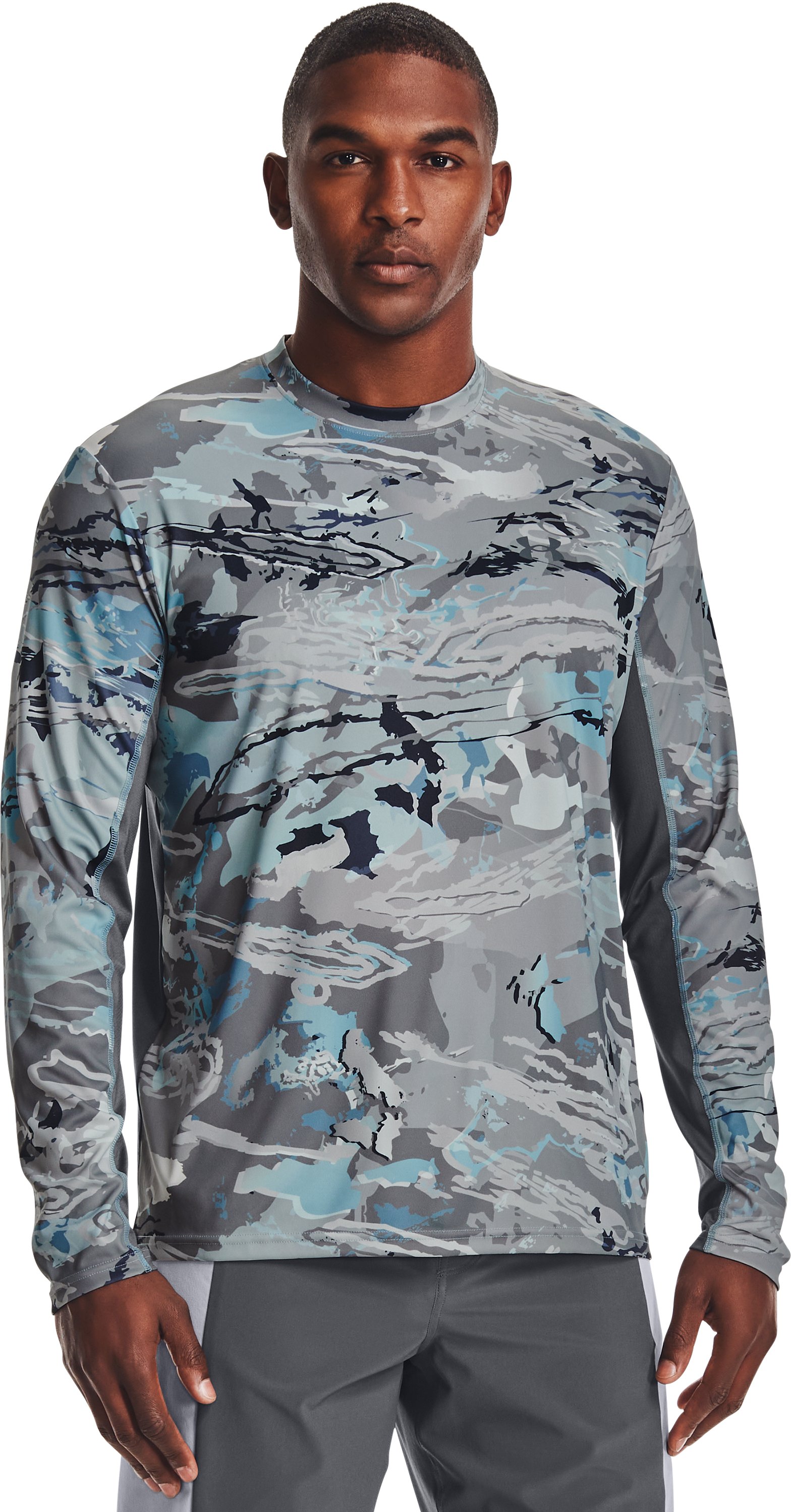UA Iso-Chill Shorebreak Camo Men's Long Sleeve 13