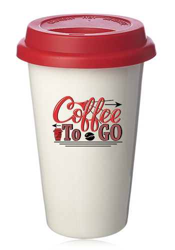 11 oz. Double Wall Ceramic Tumblers with Lid 10