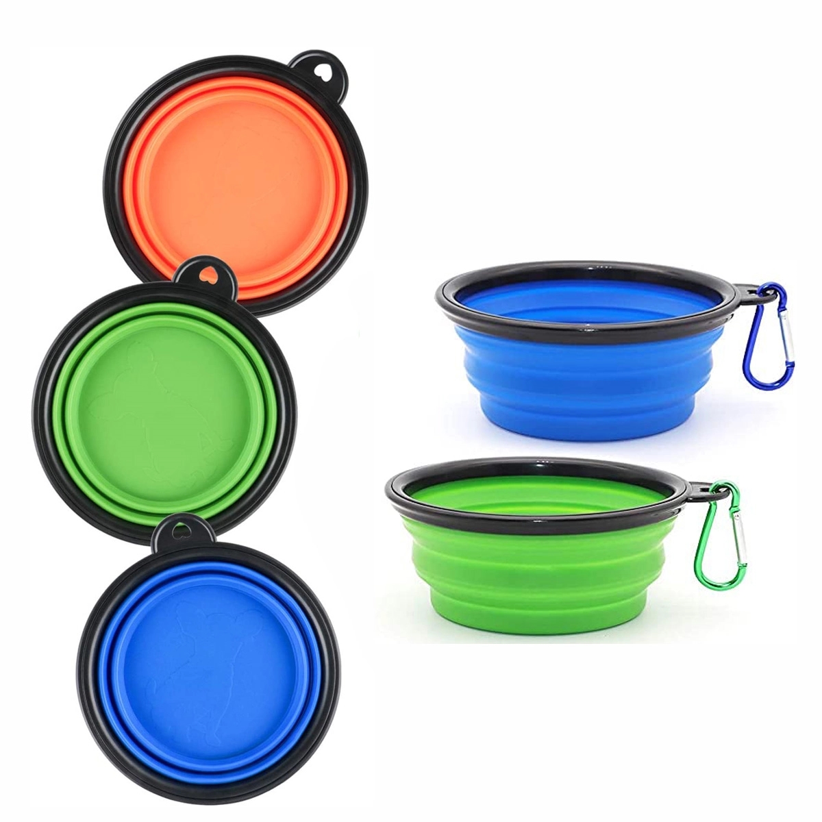 Collapsible Silicone Pet Dog Travel Bowl 2
