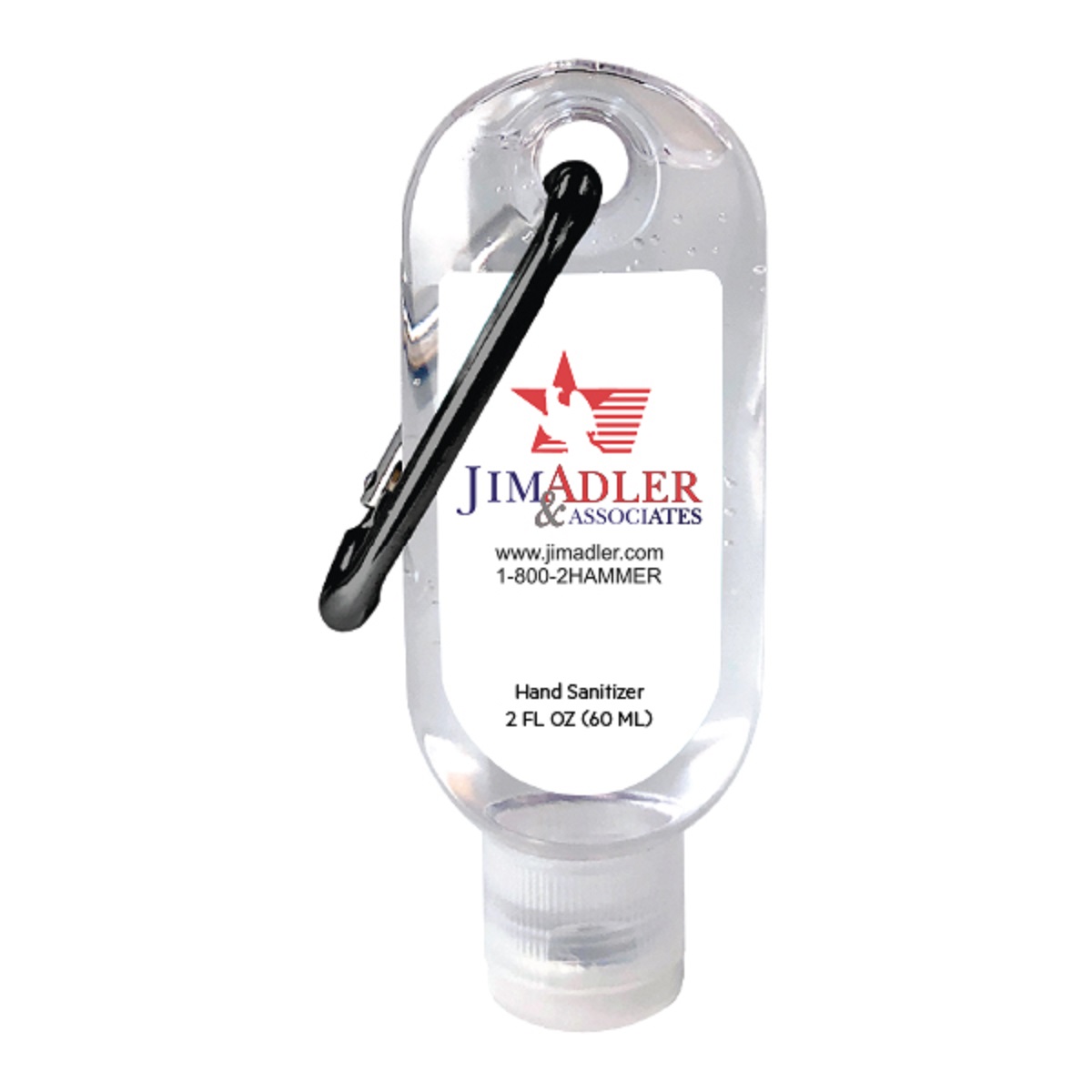 Hand Sanitizer Gel 2 oz (60 ml) with Carabiner 11