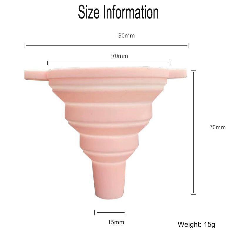 Collapsible Silicone Funnels Foldable Kitchen Funnels for Water Bottle 8