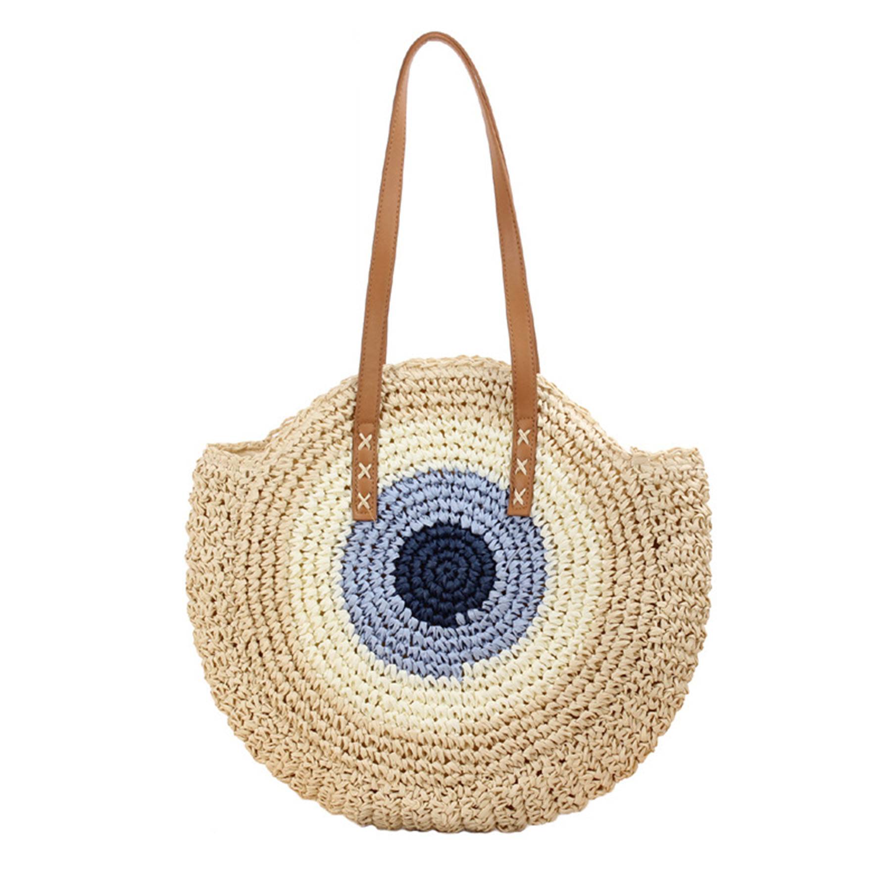 Paper Round Tote Woven Bag 6