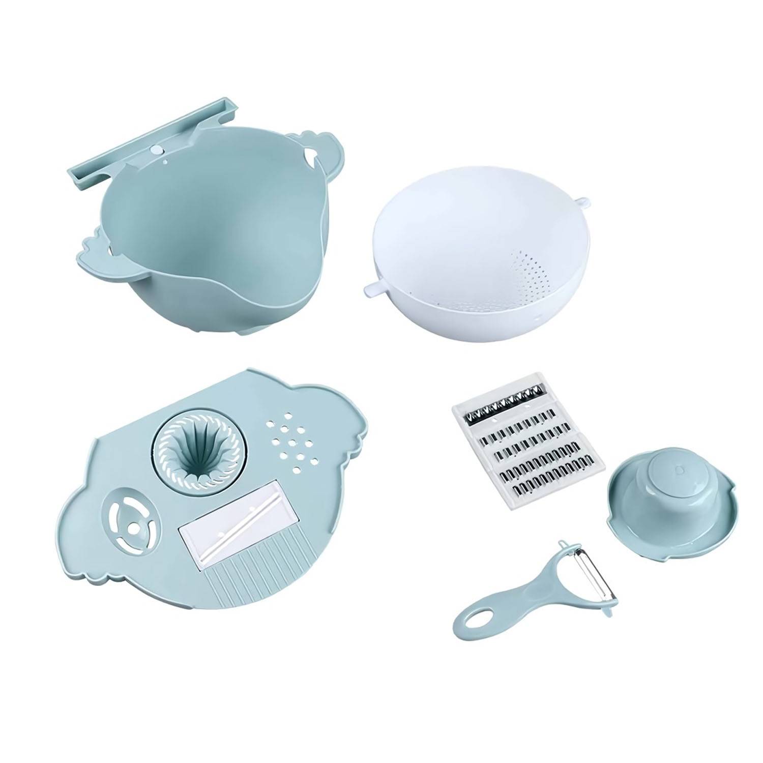 Magic Rotate Vegetable Cutter W/ Drain Basket 6