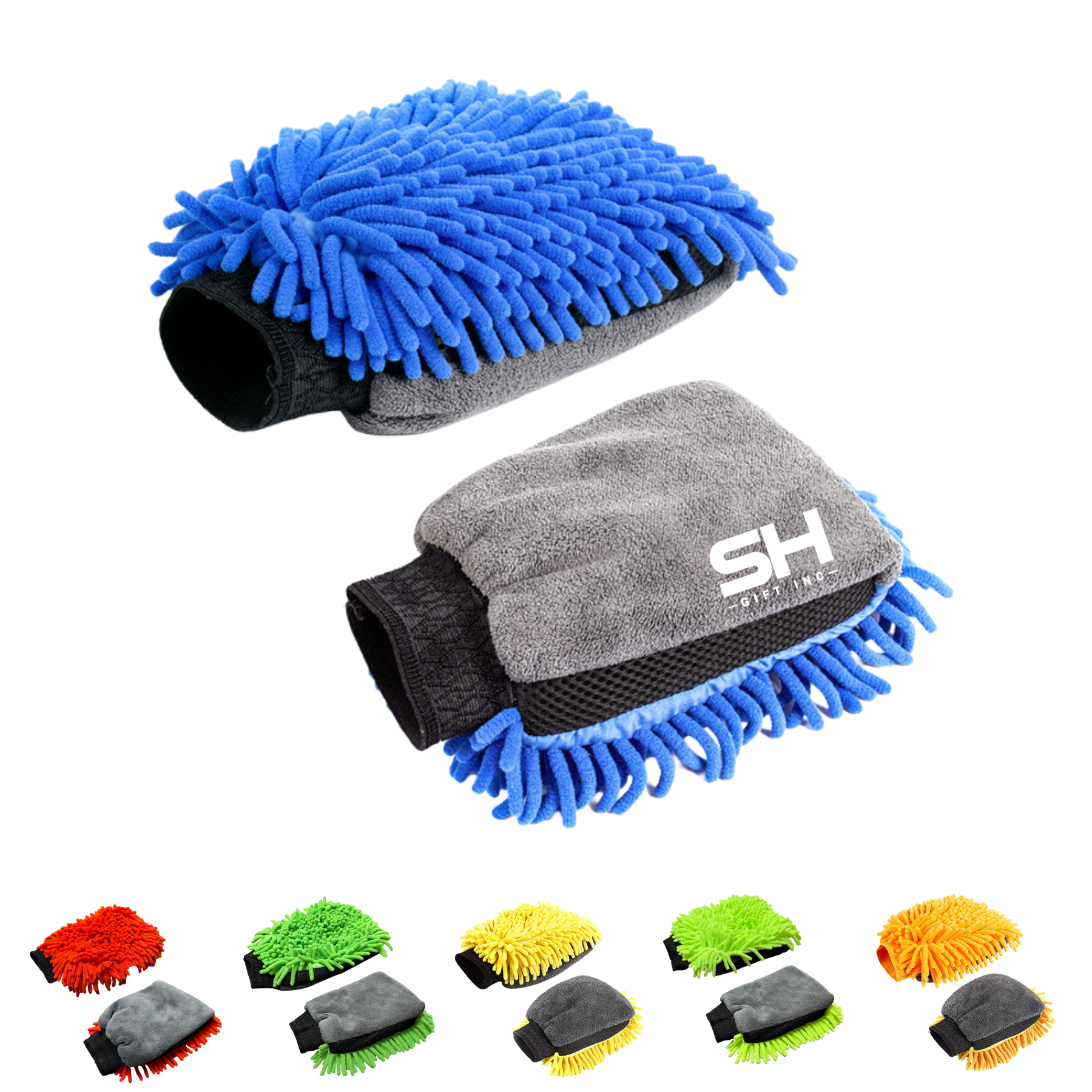 Chenille Microfiber Knobby Wash Mitts 2