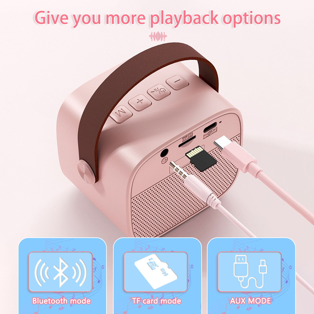 Mini Karaoke Machine with A Wireless Microphones 6