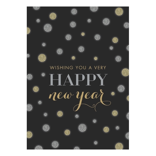 Silver & Gold Style & Glitz Happy New Year Card 2