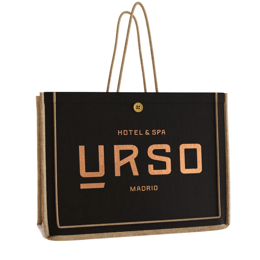 Paradise Jute Tote Bag, custom tote bag with logo imprint 5