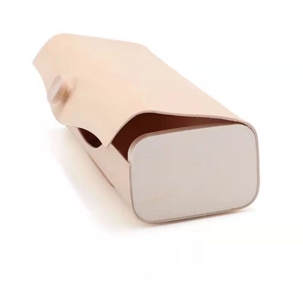 Natural Folding Wood Sunglasses Case With Button 3
