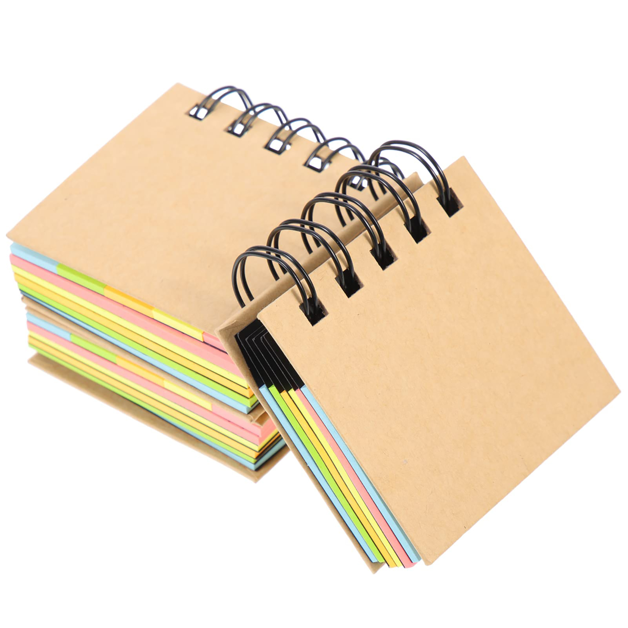 Colorful Sticky Notes Spiral Notebook with Flags and Large Pads 5