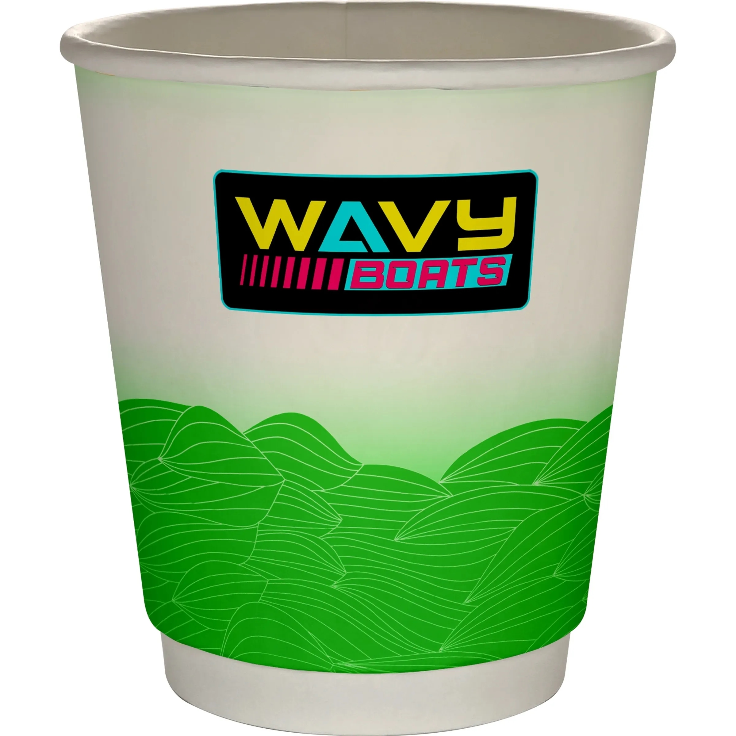 10 oz Full Color Turbulent Waves Insulated Paper Cup 1