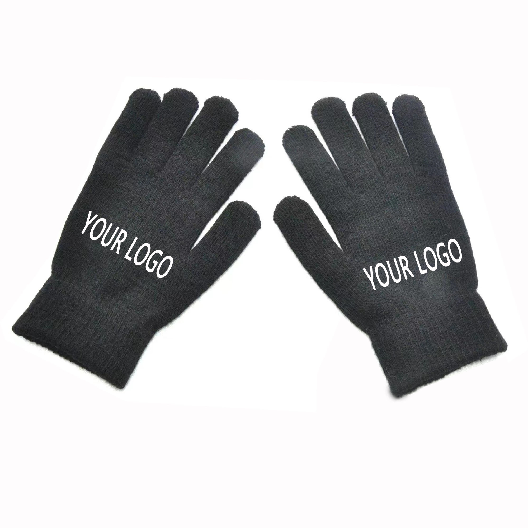 Custom Winter Knit Gloves MOQ 100pair 4