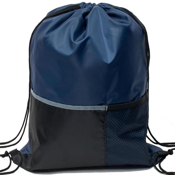 Drawstring Backpack Mesh Pocket Bag 3