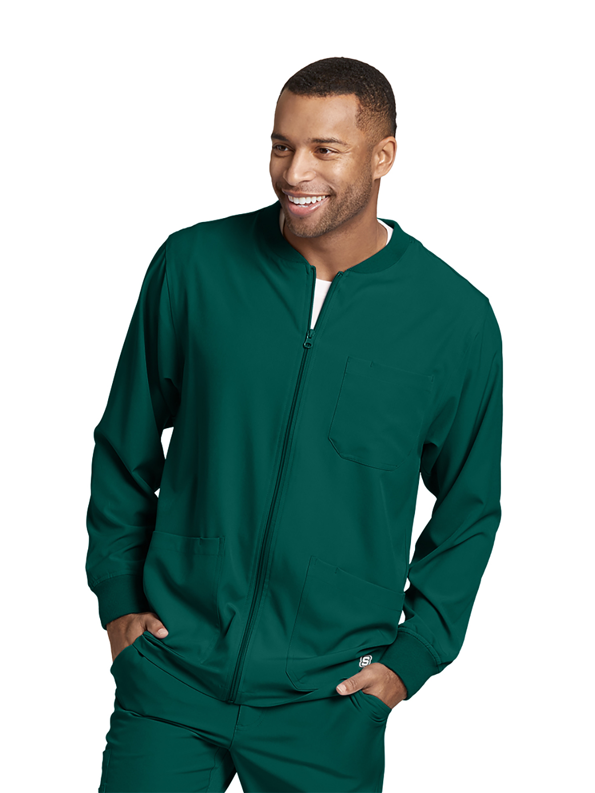 Skechers - Men's Three-Pocket Zip-Up Structure Warm-Up Scrub Jacket 23
