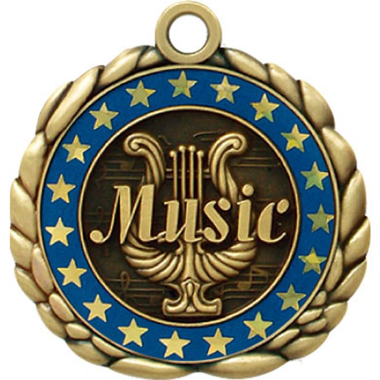 Music Antique Gold QCM Medallion (2-1/2")