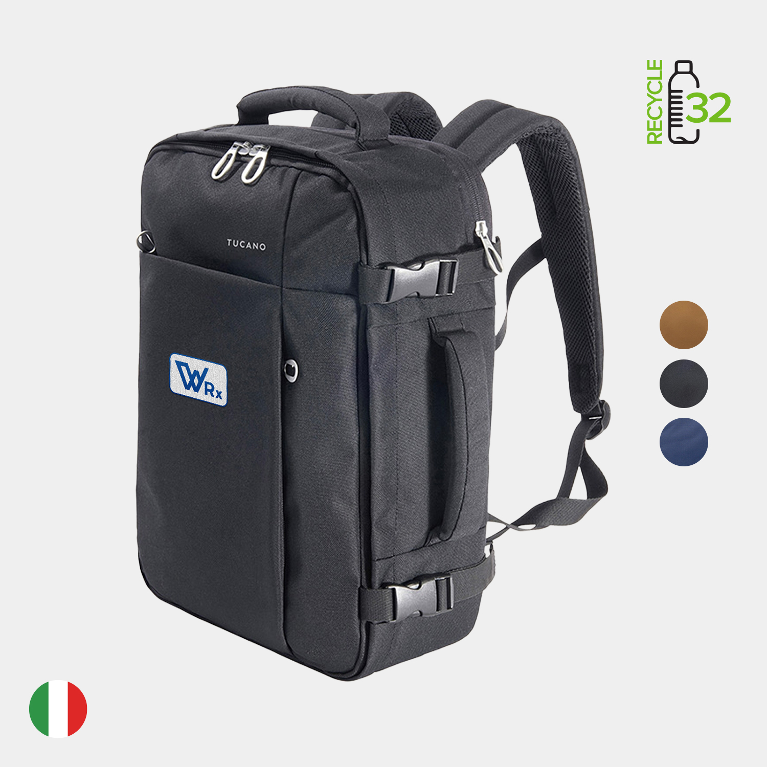 TUCANO® - Italy TUGO M Recycled Exclusive Cabin Luggage Travel Backpack 3