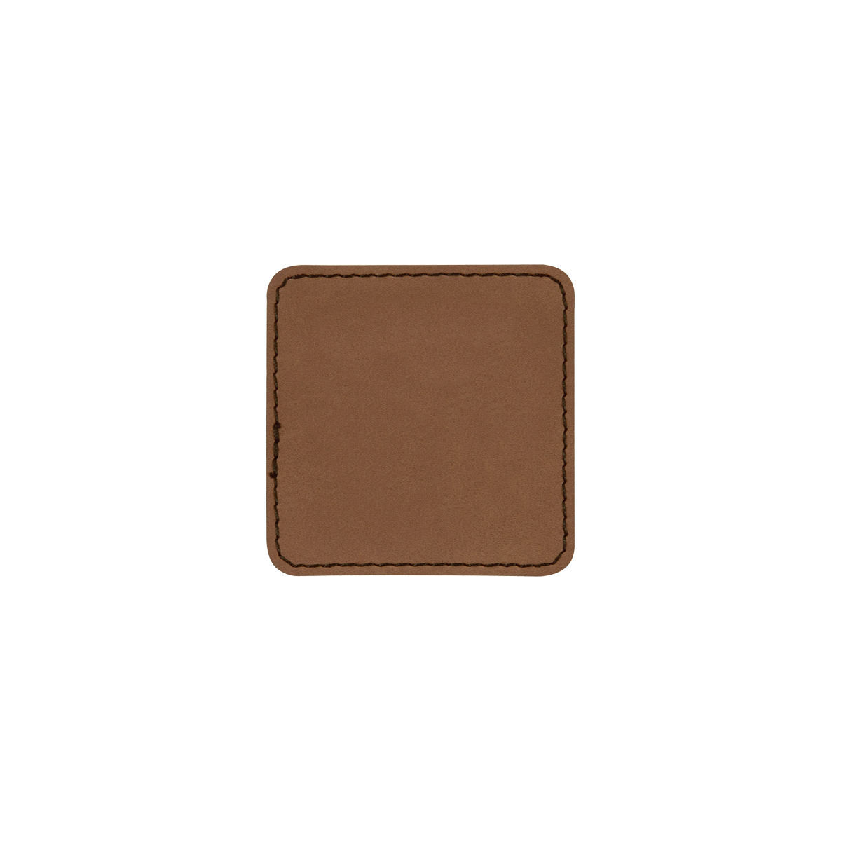 2" Dark Brown Leatherette Square Patch with Adhesive 2
