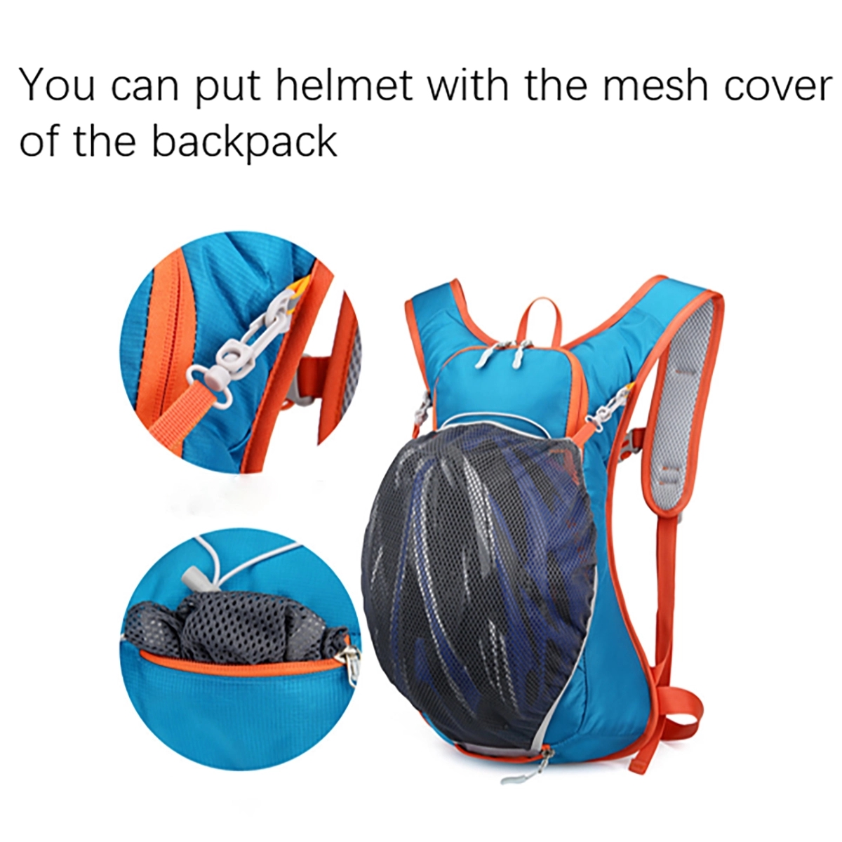 Bike Backpack Waterproof Breathable With Mesh Cover 5