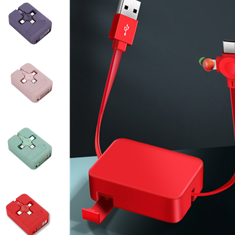 Retractable 4-in-1 Charging Cable with Phone Holder 3