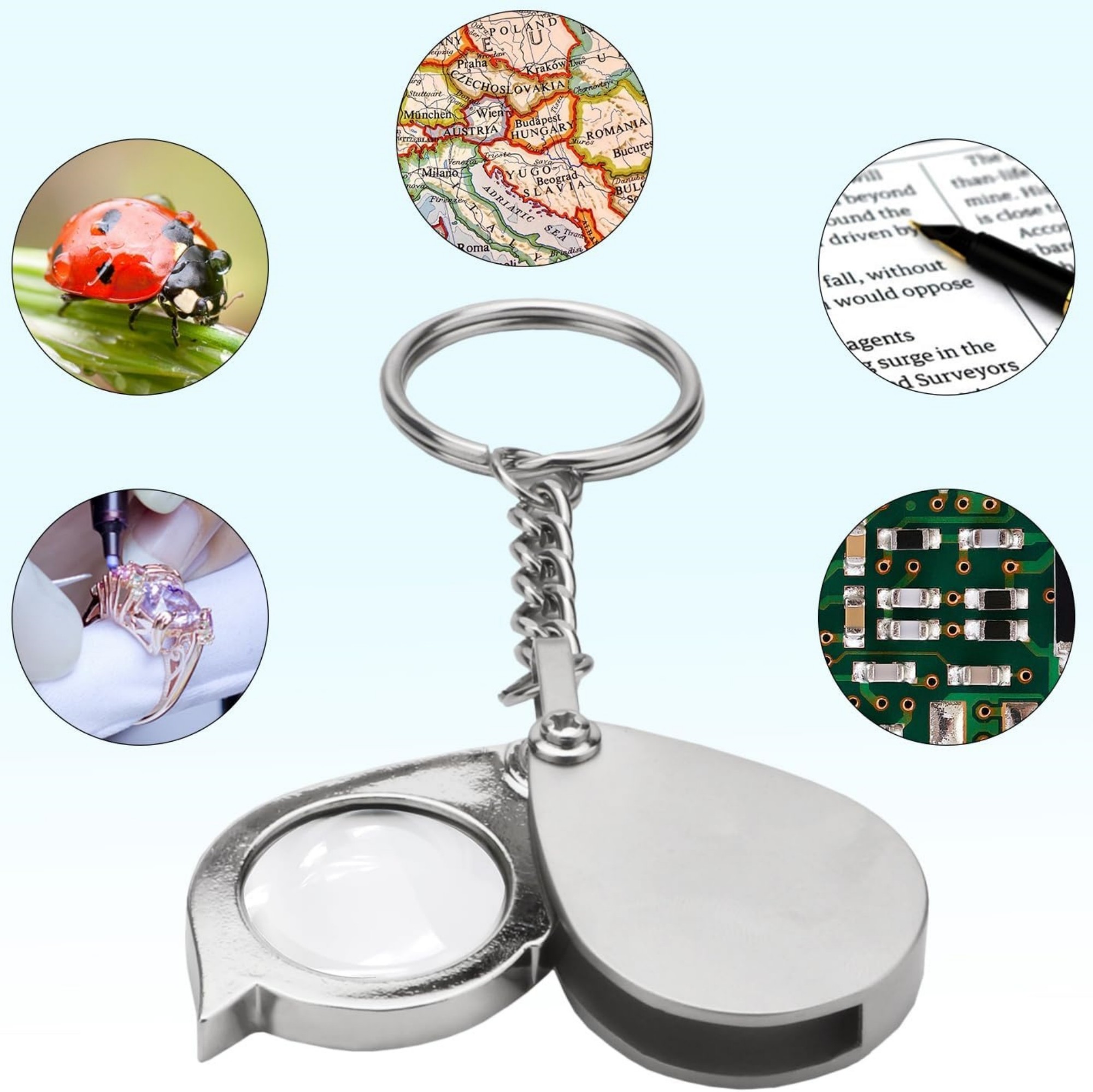 10X 30mm Small Pocket Magnifying 6