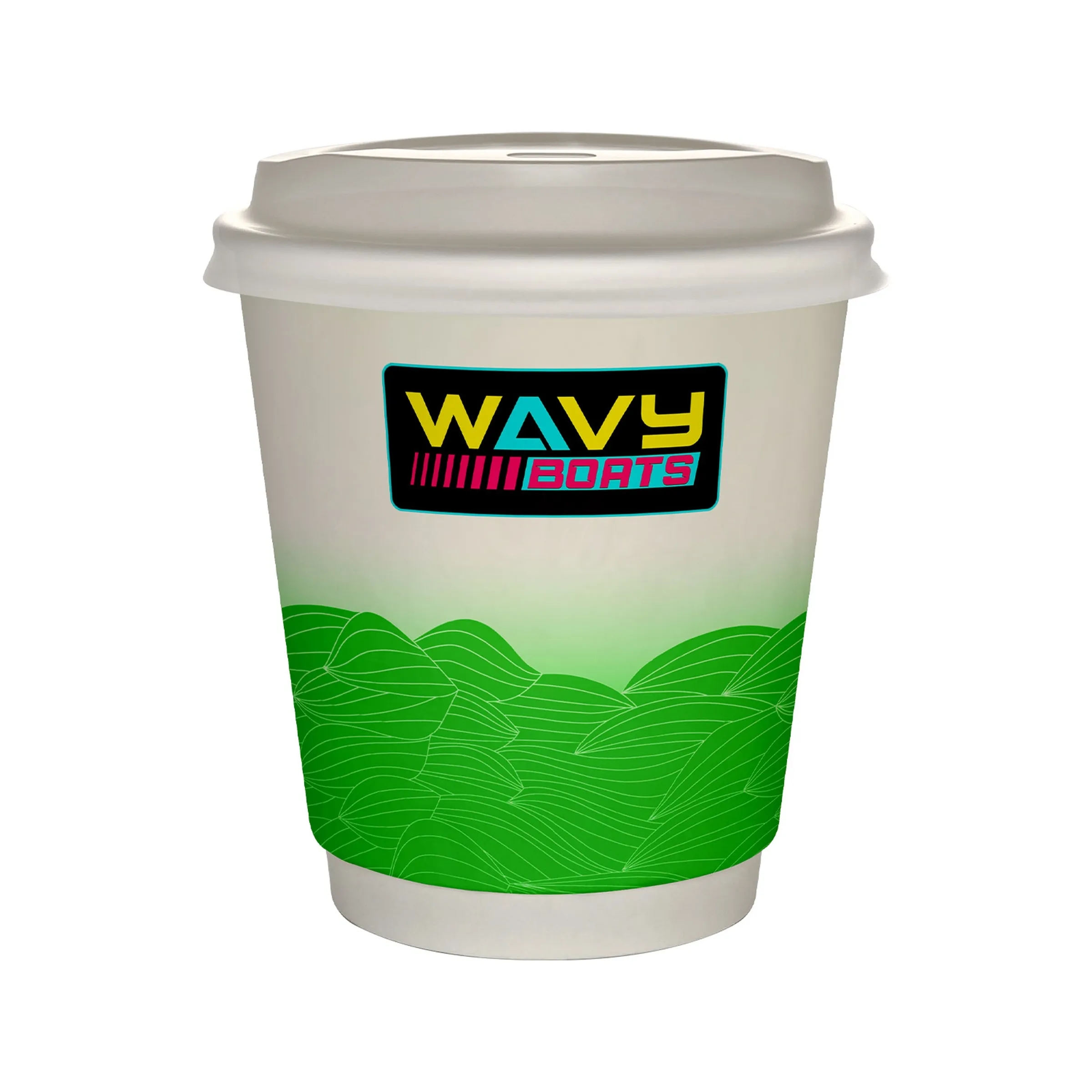 10 oz Full Color Turbulent Waves Insulated Paper Cup With Li 21