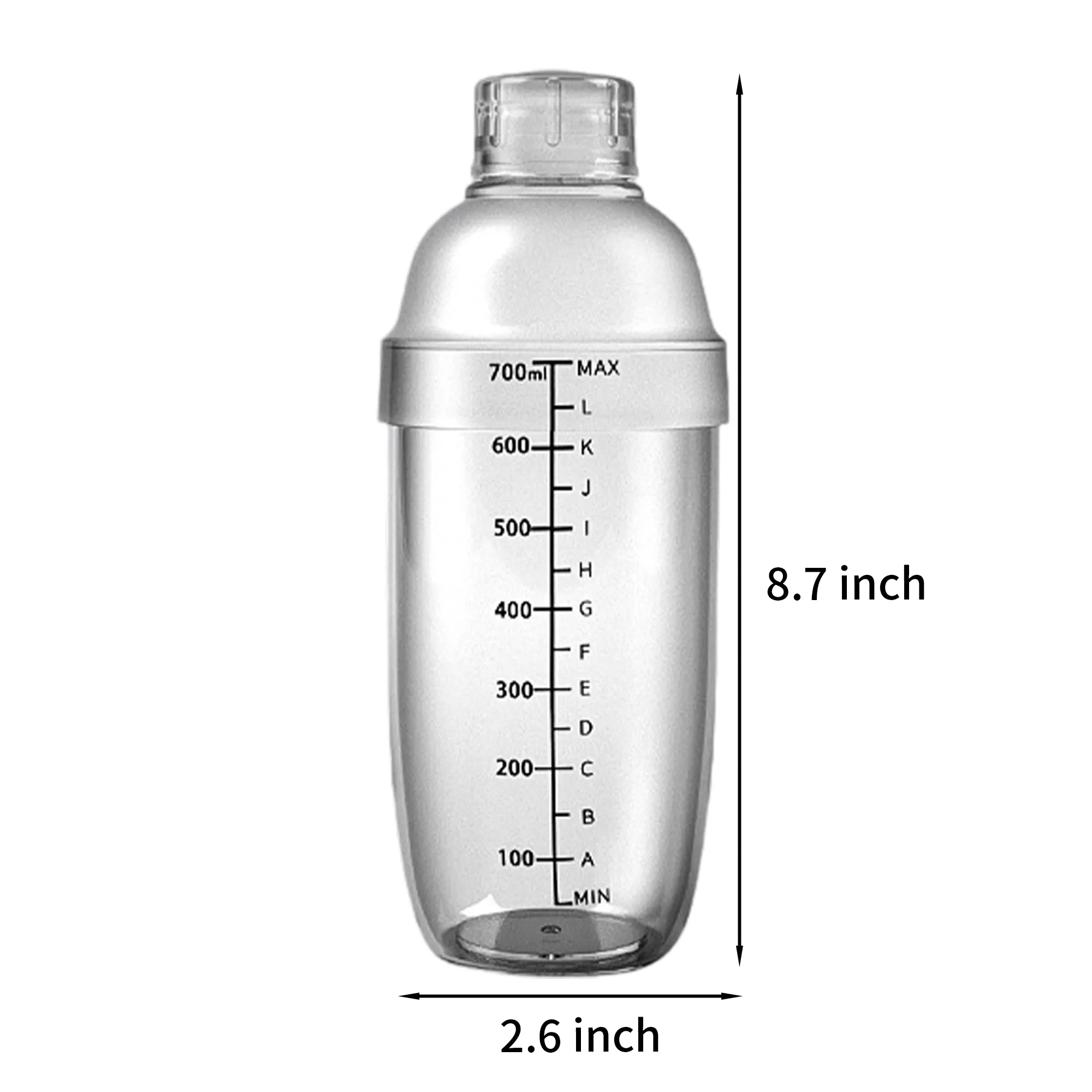 24oz Black Marked Cocktail Shaker 3