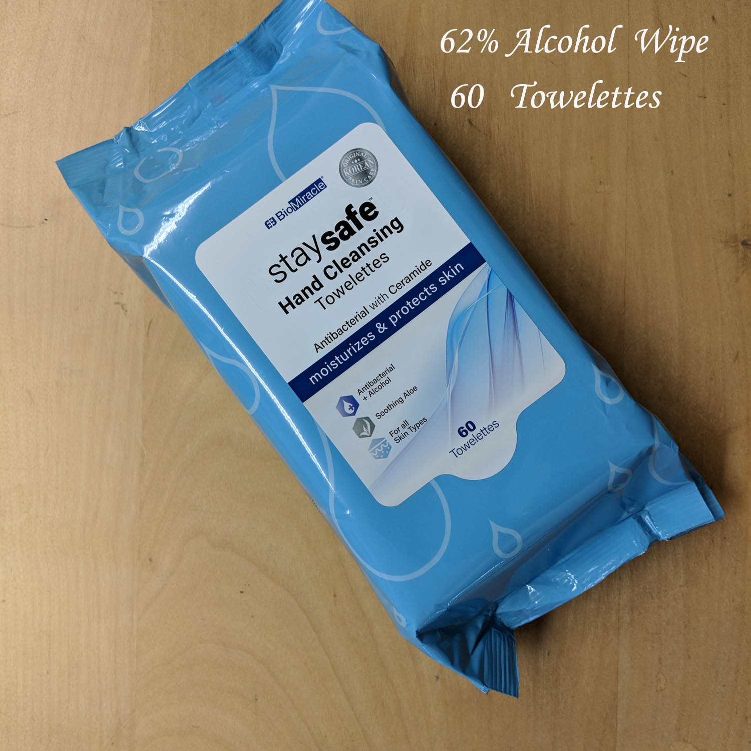 62% Alcohol Clean Wipes (60 pieces Pack) 3
