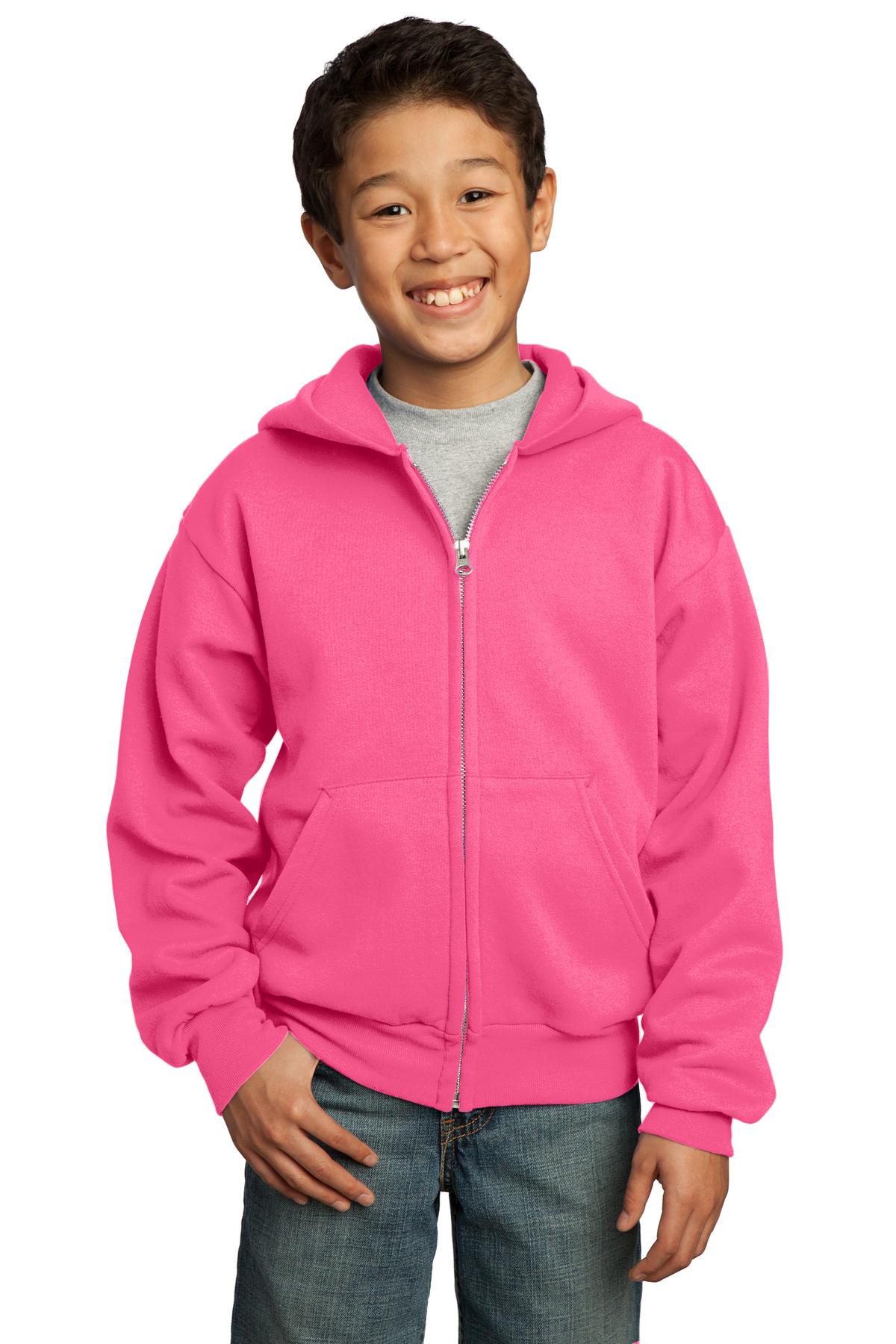 Port & Company® Youth Core Fleece Full-Zip Hooded Sweatshirt 69